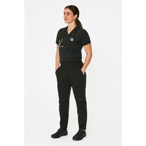 FIGS Black Techical Collection Kade Scrubs Pants Trousers  Women's Size Large